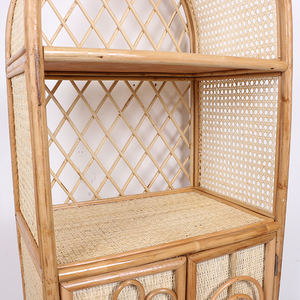 Gabinete de ratán natural sostenible | Armario tejido hecho a mano con puertas | Muebles de almacenamiento ecológicos seguros y modernos para dormitorio - Product Image 2