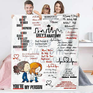 Coperta anatomia 80 × 60 pollici coperta Ultra morbida in pile di corallo coperta comoda decorativa coperta personalizzata 'tu sei la mia persona' - Product Image 3