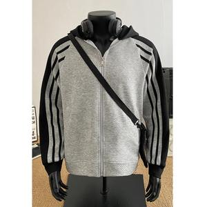 Estilo coreano Oversize Waffle Colorblock Zip Outwear Trendy Spring Hoodie con colores de contraste para hombres y mujeres Loose Fit para invierno - Product Image 3