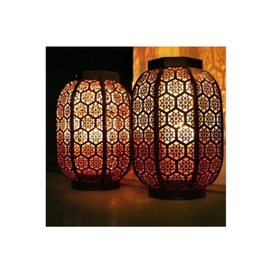 <b>Decorative</b> Metal Lantern Hanging Design Painted Finishing Candle <b>Moroccan</b> Lanterns Multiple Shaped Ramadan T-Light Holder - Product Image 5