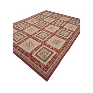 Tapisserie murale chinoise (c.1990) en ruban rouge/tissu de coton Wasabi pour décoration extérieure, bureau, chambre à coucher, à suspendre, utilisations multiples - Product Image 2