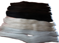 Extensions de cheveux vierges vietnamiens à bandes adhésives, double trame, ultra-lisses, Fumi Yaki, haute qualité, vente en gros, ondulations naturelles, ondulations aquatiques