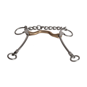 Hochwertiger Edelstahl Doppel gelenk Eggbutt Bit Oval Link Kunden spezifisches Logo Pferd Pferdesport Stabiles Bit Mundstück Messing - Product Image 3