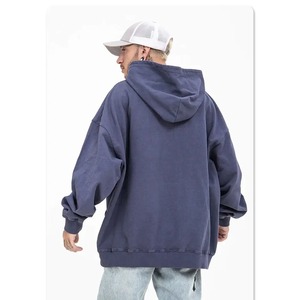 2024 Men's Acid Wash <b>Fleece</b> Hoodie Custom Logo Winter <b>Jackets</b> XS Size Oversized Fit Puff Technics Embossed Printing Whole Sale - Product Image 6