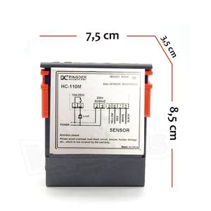 Termostato Digital de Control de Humedad Ringder HC-110M con Sensor NTC para Uso Industrial - Product Image 4