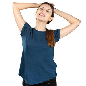 T-shirt à épaules tombantes, coupe décontractée, tissu doux pour un style urbain, un usage quotidien et des tenues confortables - Product Image 5