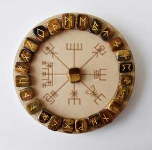 Juego de Runas de ojo de tigre de la mejor calidad, Feng Shui tallado, piedras de adivinación caídas de cristal hechas a mano para equilibrio de energía - Product Image 4