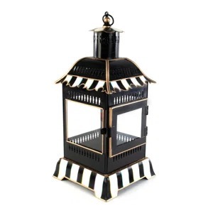 Eye Catching Black and <b>White</b> Design <b>Lantern</b> Decorative Lighting for Gifting Home Decor Tabletop and Room Accent Display - Product Image 6