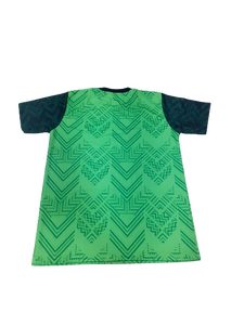 Logo personnalisé imprimé couleurs vertes T-shirt vêtements de sport en tissu polyester à manches courtes pour hommes - Product Image 2