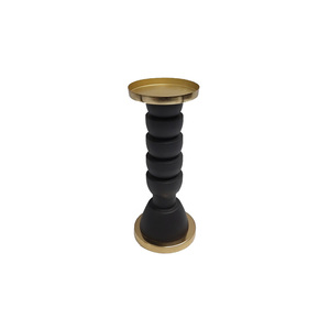 Design à la mode métal bougie pilier support or/noir fini pour la maison mariage noël table éclairage décor à la main en vrac - Product Image 1