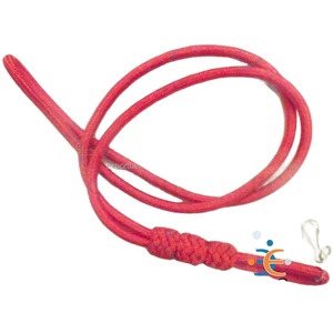 Scarlet <b>Red</b> Two Knots Cords Gold Silver Plated Hook EBC Nylon Viscose Lanyard & Shoulder Cord Polyester <b>Silk</b> Acrylic Material - Product Image 1