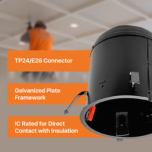 Carcasa para Lámpara LED Empotrada Hermética Sin IC de 4 Pulgadas para Remodelación, con Certificación UL/ETL, 120V-277V CA - Product Image 5