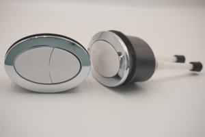 Bouton de chasse d'eau double ovale en plastique ABS OEM Chung Long pour toilettes monobloc, finition chromée DTP02PW01, garantie 1 an - Product Image 4