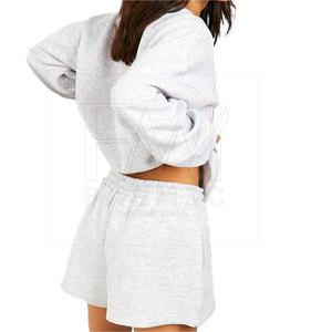 Nueva llegada 100% conjunto de chándal de algodón para mujer entrenamiento de gran tamaño con etiquetas privadas técnicas lavadas - Product Image 4