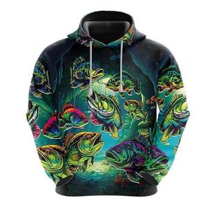 Ropa de pesca para hombres Sudadera con capucha de lana Sublimación 3D Impreso Sudadera con capucha Hombres Mujeres Ropa deportiva Ropa de pesca - Product Image 6