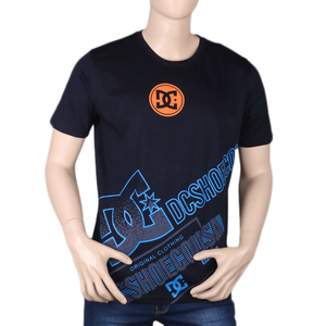 Camiseta de manga corta con cuello redondo y estampado para hombre - Azul marino - Product Image 2