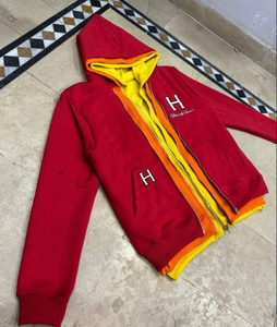 เสื้อมีฮู้ดสามชั้นสำหรับผู้ชายน้ำหนักมากพิมพ์โลโก้ได้ตามต้องการสำหรับฤดูหนาว - Product Image 1