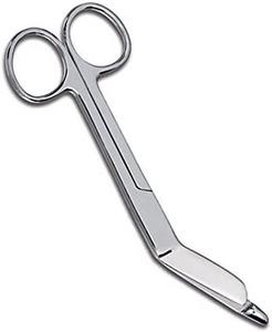 Tijeras de vendaje Lister de alta calidad, tijeras médicas curvas de acero inoxidable, tijeras de vendaje Lister para traumatismos, 14cm. - Product Image 3