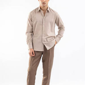 เสื้อถักเข้ารูปลำลองสำหรับผู้ชายเสื้อถักผ้าฝ้ายทำจากผ้าฝ้ายระบายอากาศได้ดี100% - Product Image 6