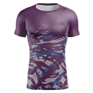 T-shirt à manches courtes moulant pour hommes élastique séchage rapide respirant vêtements de fitness course à pied vêtements de sport t-shirt de gymnastique - Product Image 1