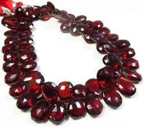 ลูกปัดโกเมนสีแดงแอฟริกันธรรมชาติขนาด10-12มม. ลูกแพร์โกเมนโมซัมบิกอัญมณีหลวมอัญมณี9 "สำหรับเครื่องประดับ - Product Image 2