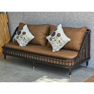 Sofa <b>Bench</b> with Wooden Slats & Fabric Upholstery 180x80cm Convertible SFB68089 - Product Image 2
