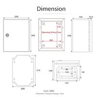 Boîte électrique en acier inoxydable 304, étanche IP65, boîte de projet en acier verrouillable, boîte électrique pour intérieur et extérieur