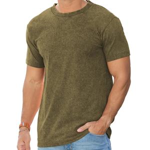 Camiseta de hombre con lavado ácido, diseño moderno, disponible en todos los colores, 100% algodón, corte holgado, estilo elegante. - Product Image 1
