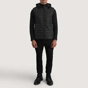 Chaleco acolchado informal transpirable para hombre, chaqueta ligera sin mangas cálida de invierno, lavada para deportes al aire libre - Product Image 6