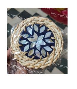 Meilleures ventes Sous-verre rond en nacre écologique de haute qualité Style classique Inde Vente en gros Meilleur tapis et tampons - Product Image 5