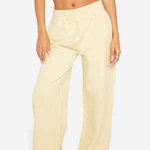 Hot Selling Winter <b>Women</b> Wide Leg Trouser Polyester/Cotton <b>Fleece</b> Breathable Solid Casual Wear Anti-Wrinkle Custom Logo Printing - Product Image 2