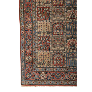 Alfombra Grande de Lana Anudada a Mano Aalam, Diseño Floral y Abstracto en Rojo y Naranja, para Entrada, Pasillo, Rectangular 9x12-Pae-6454 - Product Image 4