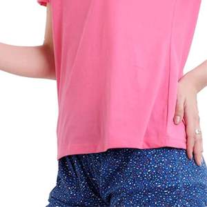 Ensemble T-shirt et short pour femmes, coton de qualité supérieure, tenue d'été, fabrication sur mesure OEM, vêtements décontractés de haute qualité pour femmes - Product Image 3