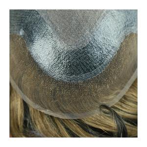 Cheveux indiens Remy haute densité résistants à la chaleur, tissés à la main, trame unique, couleur naturelle personnalisée, 100% toupet pour hommes, exportation Bangladesh - Product Image 6