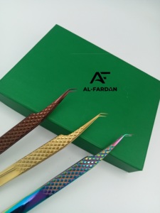 แหนบถอนขนตาสีพลาสม่าโรสโกลด์45องศาทำจากสเตนเลสแข็งพร้อมปลายแหลมในกระเป๋าหนัง - Product Image 4