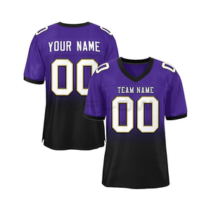 Uniforme de football américain personnalisé avec broderie par sublimation, taille plus, respirant, pour les sports de plein air, en maille - Product Image 5