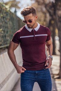 เสื้อโปโลผู้ชายผ้าฝ้าย100% เสื้อกอล์ฟคอกลมเสื้อโปโลทรงสูงใหญ่ดีไซน์เรียบง่ายสำหรับผู้ชาย" - Product Image 5