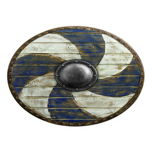Escudo vikingo de Battleworn, escudo nórdico personalizado, decoración histórica para el hogar, regalo único para fanáticos vikingos por fabricante de cuchillos - Product Image 1