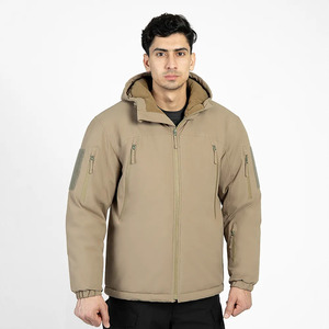 Vente en gros 2024 mode Offre Spéciale polyester hiver à capuche imperméable respirant coupe-vent grande taille softshell homme vestes - Product Image 5