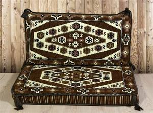 Sièges de sol arabes Canapé de sol arabe Sol de siège arabe | 90x70x10cm 3 pièces 1 Set - Product Image 5