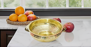 Authentique Design Home Office Décoratif En Laiton Art Déco Fabriqué À La Main Bol Écologique Pot De Fleur En Métal De Table De Mariage Diwali - Product Image 5