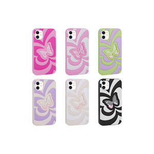 Étui de protection Netzy Green Liquid Glitter Butterfly pour iPhone 11 14 Plus, coque de téléphone portable en silicone TPU souple et tendance - Product Image 2