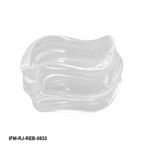 Brazalete de Resina Transparente Gruesa, Brazalete Acrílico Ondulado Irregular, Joyería de Diseño Transparente y Atrevido - Product Image 3