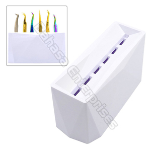 6 pièces Support de rangement et de présentation en acrylique pour pinces à extensions de cils, avec étiquettes personnalisées, accessoires et outils pour extensions de cils - Product Image 6