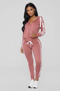 Logotipo personalizado OEM peso pesado en blanco mujeres Sudadera con capucha y Joggers conjunto fabricantes Streetwear Casual de gran tamaño de las mujeres para pantalones de chándal - Product Image 4