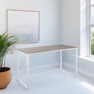 Tavolo da Pranzo Pieghevole 'Elmo' di Well Home in Legno di Faggio Bianco 120x60x74cm - Product Image 4