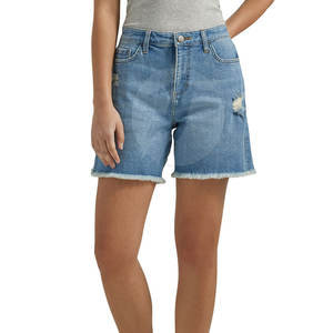 Venta al por mayor Made Women Jeans Shorts Low Moq Women Jeans Shorts Oem Service Women's Short - Product Image 1