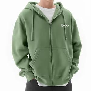 เสื้อมีฮู้ดมีซิปของผู้ชายสำหรับฤดูหนาวขายดีผ้าฝ้าย100% สองชั้นสีตัดกันลายนูนระบายอากาศได้ดี - Product Image 1