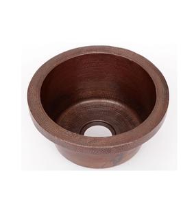 2024 vente chaude nouveauté cuivre lavabo évier fait à la main ferme cuivre cuisine évier D forme martelé conception - Product Image 2