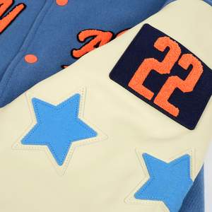 Veste universitaire personnalisée vente en gros en usine veste de baseball universitaire OEM de haute qualité pour hommes manches brodées Letterman - Product Image 4